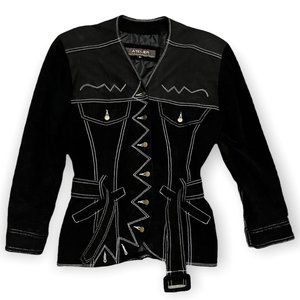 Vintage Atelier Australia Suede Sheepskin & Pigskin Leather Jacket - Womens 8